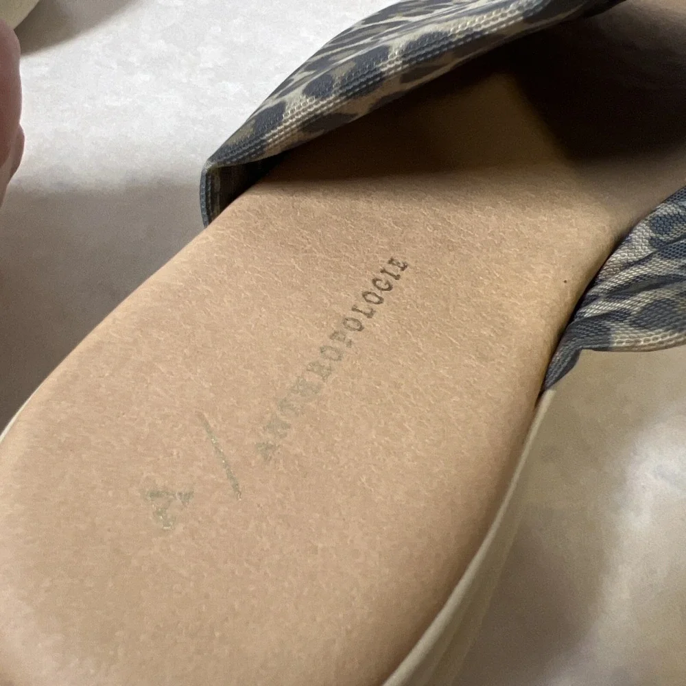 Anthropologie Platform Slides Cady Sport Animal Print Size 8
